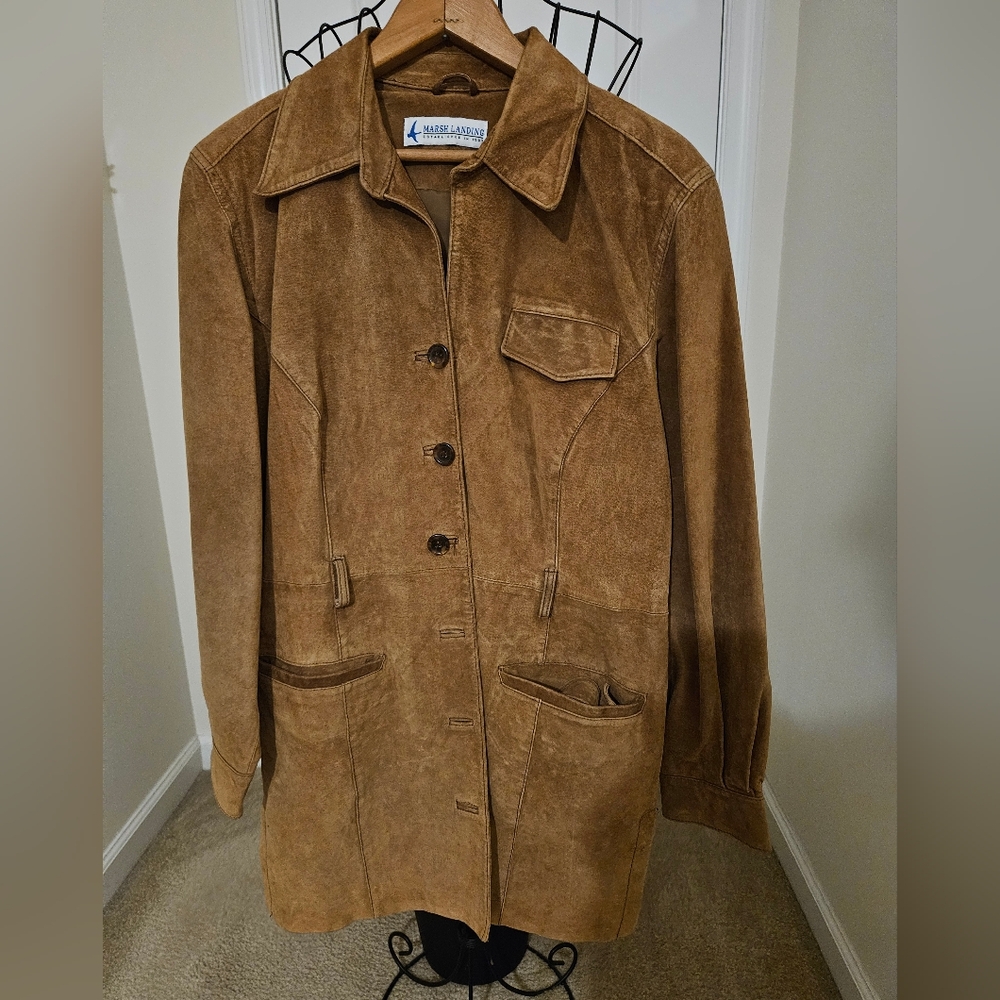 Marsh Landing Brown Trench Coat